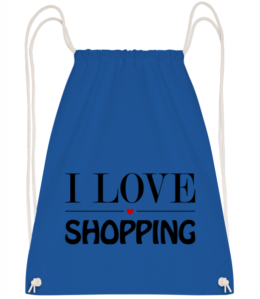 I Love Shopping - Drawstring batoh se šňůrkami - Královská modrá - Napřed