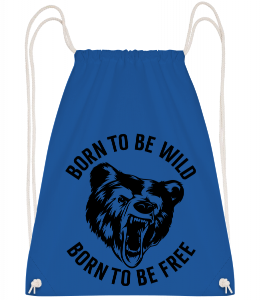 Born To Be Wild - Drawstring batoh se šňůrkami - Královská modrá - Napřed