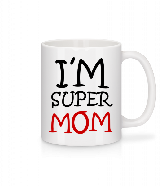 Jsem Super Mom - Keramický hrnek - Bílá - Napřed