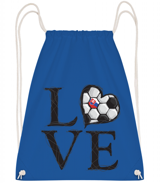 Football Love Slovakia - Drawstring batoh se šňůrkami - Královská modrá - Napřed