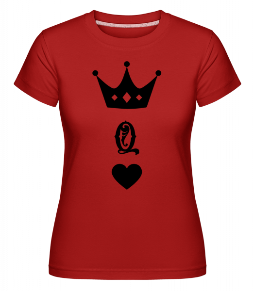 queen Crown -  Shirtinator tričko pro dámy - Červená - Napřed