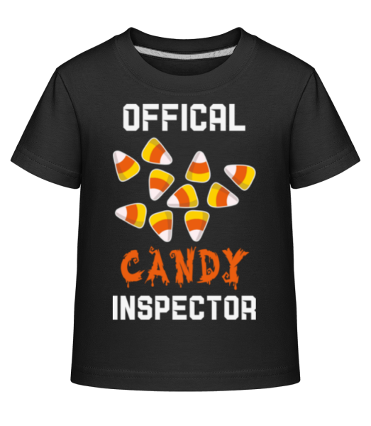 Official Candy Inspector - Dĕtské Shirtinator tričko - Černá - Napřed