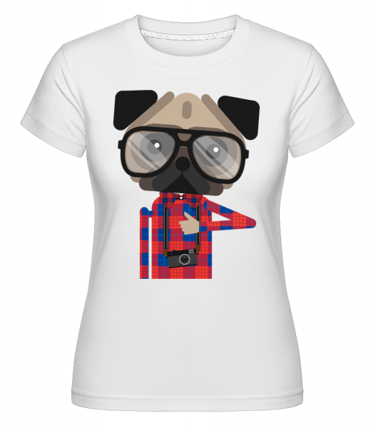nerdy Dog -  Shirtinator tričko pro dámy - Bílá - Napřed