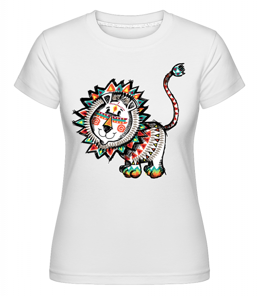 Indian Lion -  Shirtinator tričko pro dámy - Bílá - Napřed