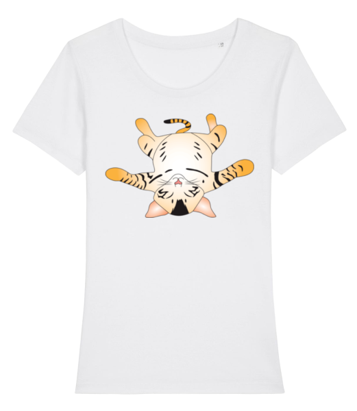 Lazy Cat - Dámské bio tričko Stanley Stella - Bílá - Napřed