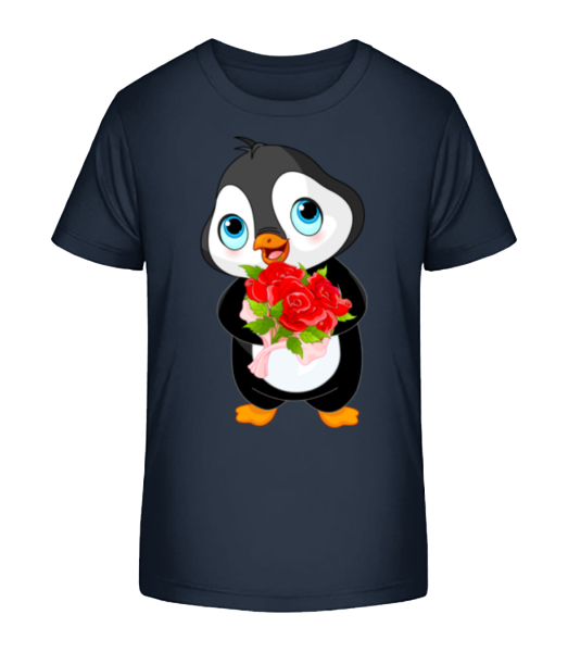 Cute Láska Penguin - Detské Bio tričko Stanley Stella - Namořnická modrá - Napřed