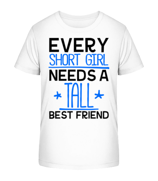 Vysoký Best Friend - Detské Bio tričko Stanley Stella - Bílá - Napřed