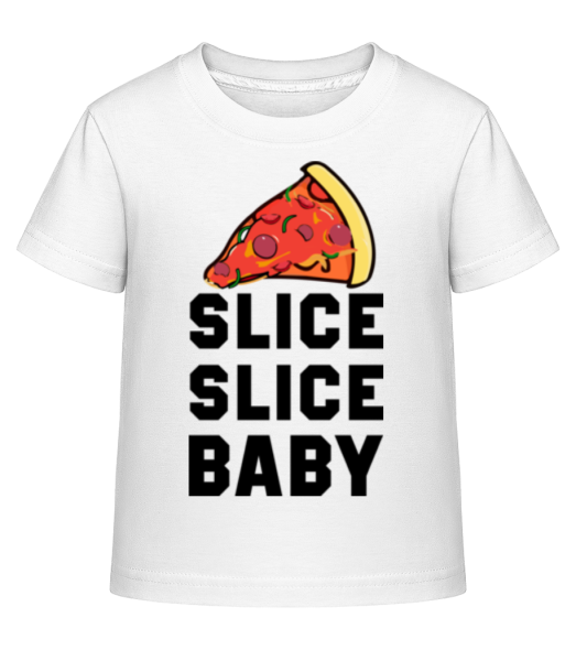 Pizza Slice Slice Dětská - Dĕtské Shirtinator tričko - Bílá - Napřed