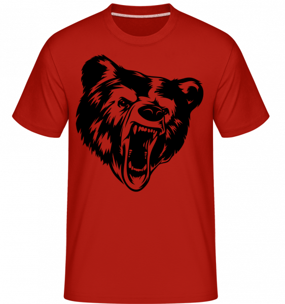 Wild Bear Icon -  Shirtinator tričko pro pány - Červená - Napřed