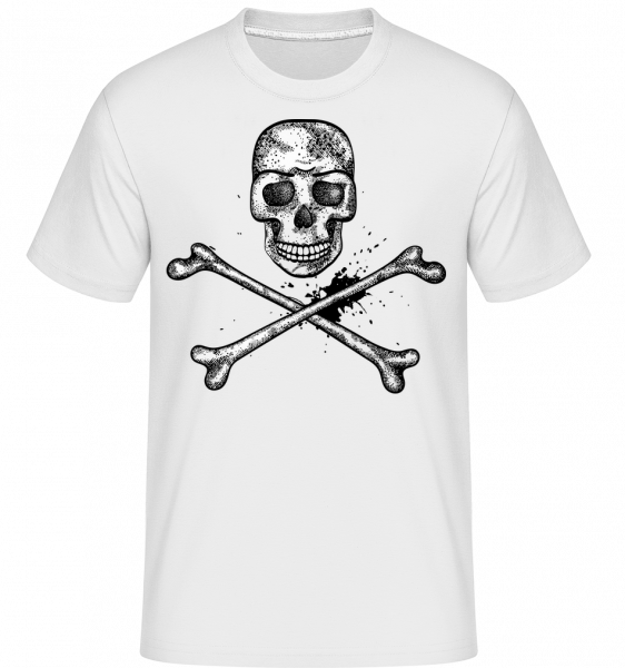 lebka Comic -  Shirtinator tričko pro pány - Bílá - Napřed