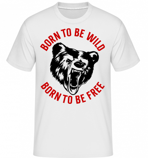 Born To Be Wild Red -  Shirtinator tričko pro pány - Bílá - Napřed