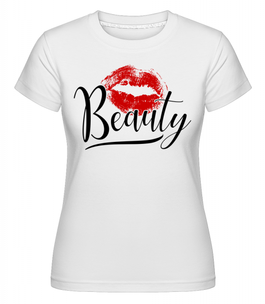 Beauty Kissing Mouth -  Shirtinator tričko pro dámy - Bílá - Napřed