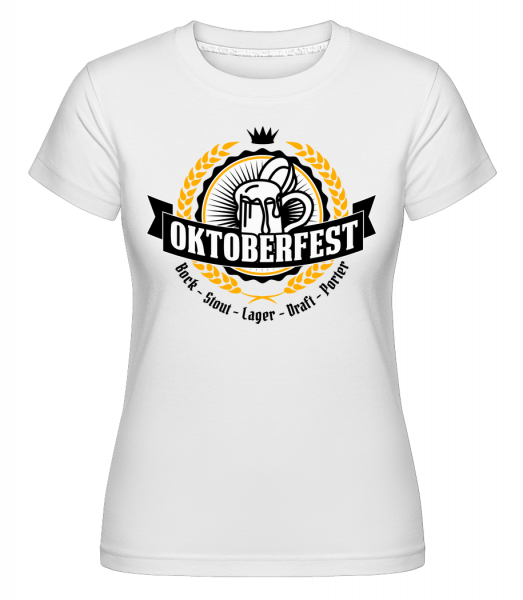 Oktoberfest Maß -  Shirtinator tričko pro dámy - Bílá - Napřed