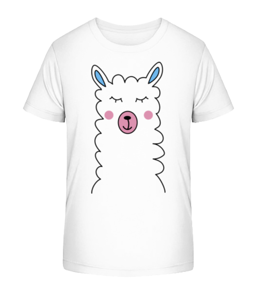 Cute Lama - Detské Bio tričko Stanley Stella - Bílá - Napřed