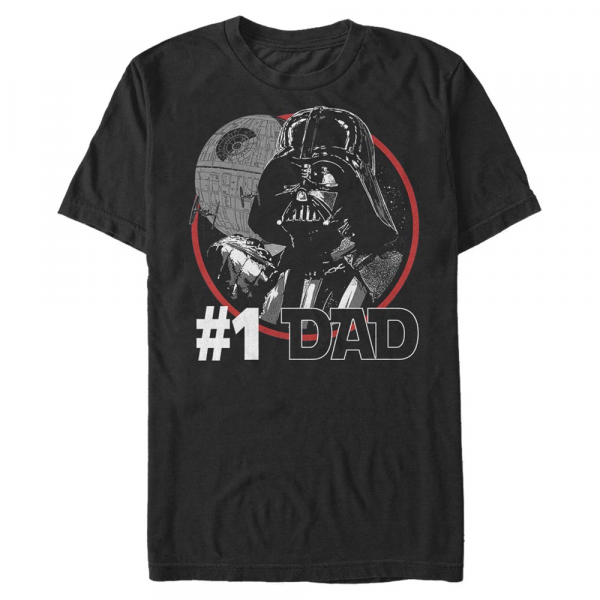 Star Wars - Darth Vader Best Dad - Den otců - Pánské Tričko - Černá - Napřed
