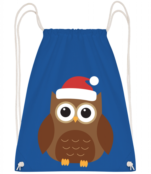 Christmas Owl - Drawstring batoh se šňůrkami - Královská modrá - Napřed