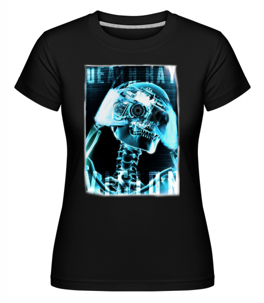 X-Ray Skeleton -  Shirtinator tričko pro dámy - Černá - Napřed
