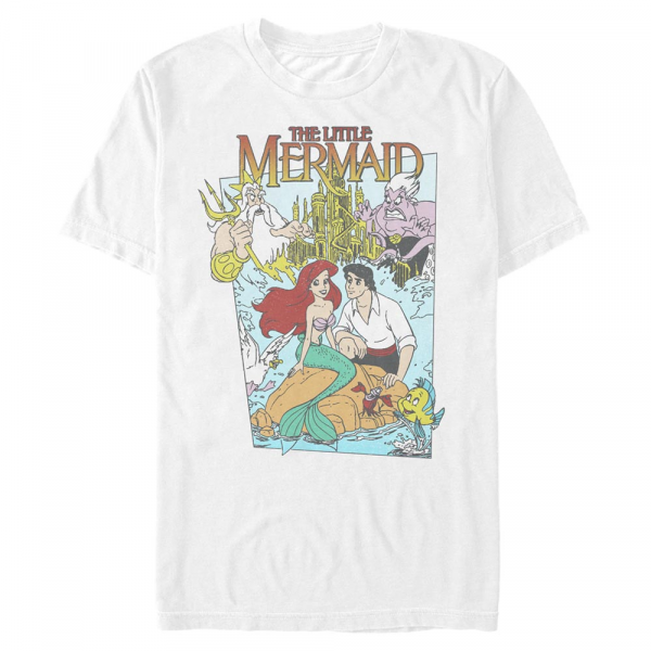 Disney - Malá mořská víla - Skupina Mermaid Cover - Pánské Tričko - Bílá - Napřed