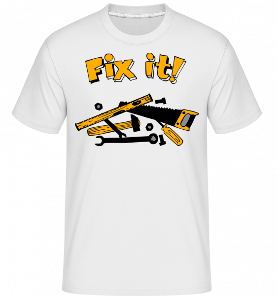Fix It Symbol -  Shirtinator tričko pro pány - Bílá - Napřed