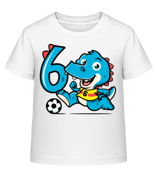 6 Narozeniny Dinosaura - Dĕtské Shirtinator tričko - Bílá - Napřed