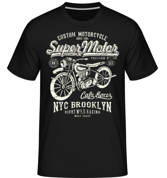Super Motor -  Shirtinator tričko pro pány - Černá - Napřed
