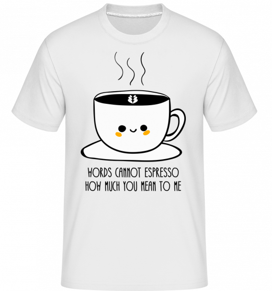 Slova Connot Espresso -  Shirtinator tričko pro pány - Bílá - Napřed