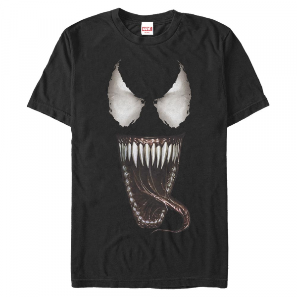 Marvel - Venom Mouth Open - Halloween - Pánské Tričko - Černá - Napřed