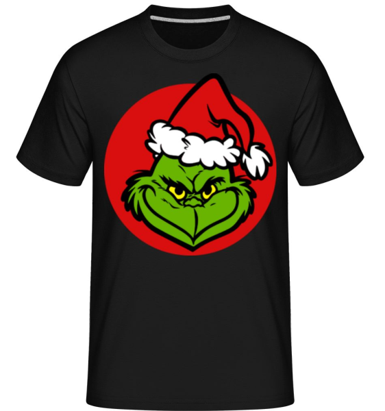 Grinch Face 3 -  Shirtinator tričko pro pány - Černá - Napřed