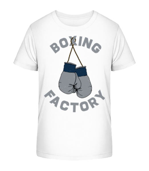 Boxing Factory - Detské Bio tričko Stanley Stella - Bílá - Napřed