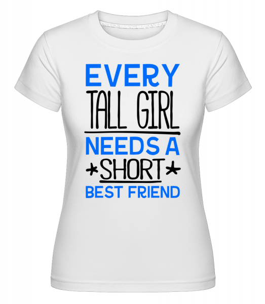 Krátký Best Friend -  Shirtinator tričko pro dámy - Bílá - Napřed