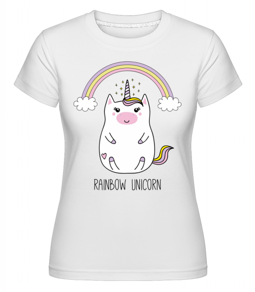 Rainbow Unicorn -  Shirtinator tričko pro dámy - Bílá - Napřed