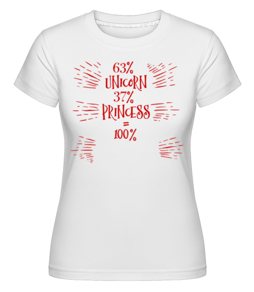 Unicorn Princess Zde -  Shirtinator tričko pro dámy - Bílá - Napřed