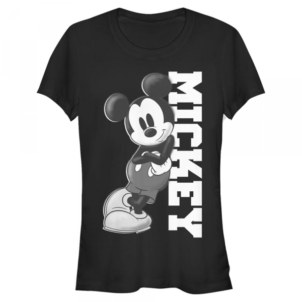 Disney - Mickey Mouse - Mickey Mouse Mickey Lean - Dámské Tričko - Černá - Napřed