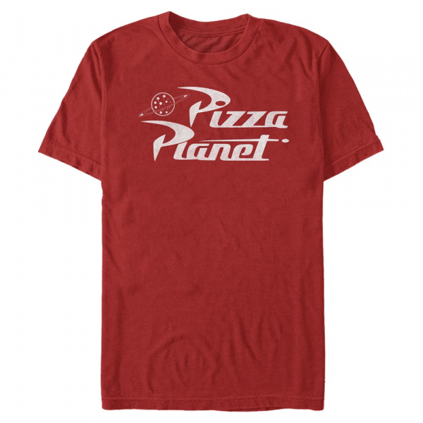 Pixar - Příběh hraček - Pizza Planet - Pánské Tričko - Červená - Napřed