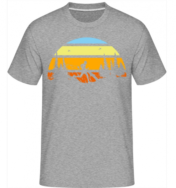 Mountain Run -  Shirtinator tričko pro pány - Melírově šedá - Napřed