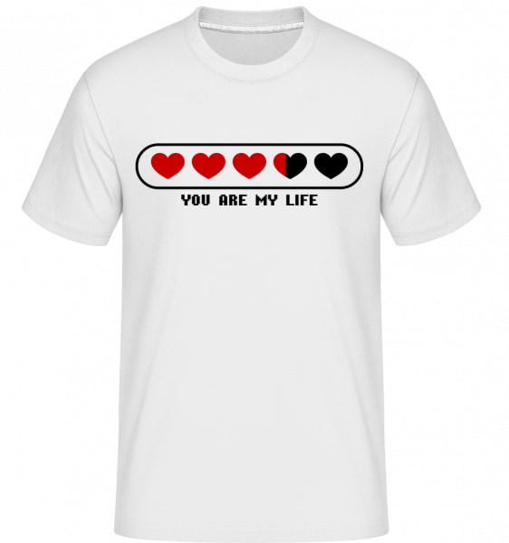 Vy jste můj život Srdce -  Shirtinator tričko pro pány - Bílá - Napřed