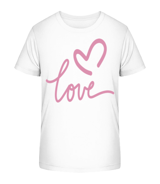 Love - Detské Bio tričko Stanley Stella - Bílá - Napřed