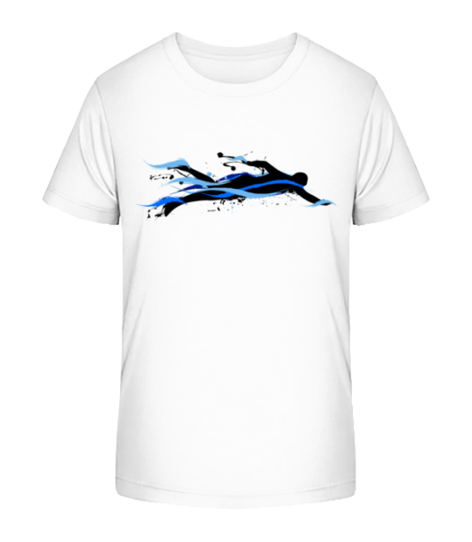 Plavec - Detské Bio tričko Stanley Stella - Bílá - Napřed