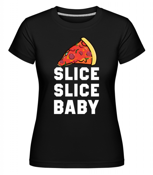Pizza Slice Slice Dětská -  Shirtinator tričko pro dámy - Černá - Napřed