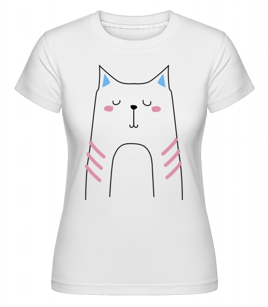 Cute Cat -  Shirtinator tričko pro dámy - Bílá - Napřed