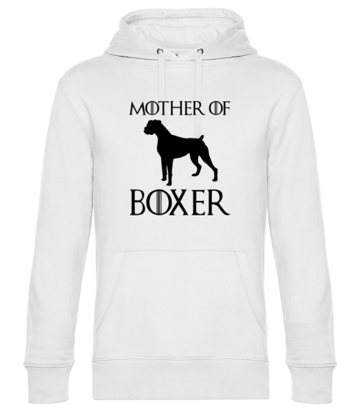 Mother Of Boxer - Unisex premium mikina s kapucí - Bílá - Napřed