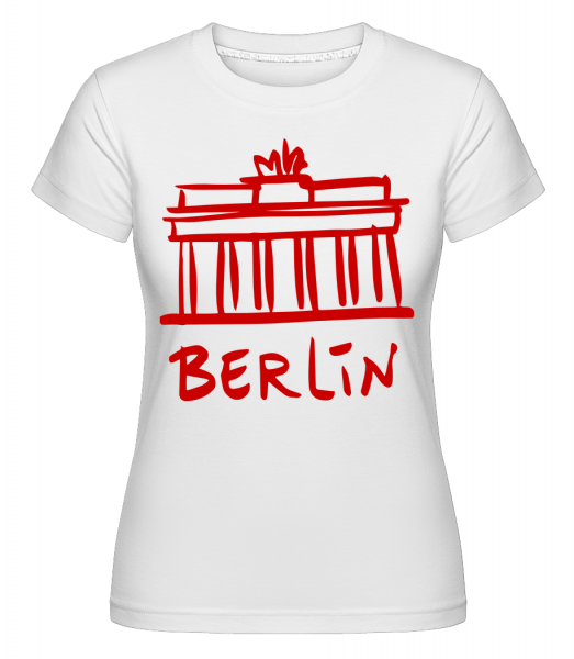 Berlin Sign -  Shirtinator tričko pro dámy - Bílá - Napřed
