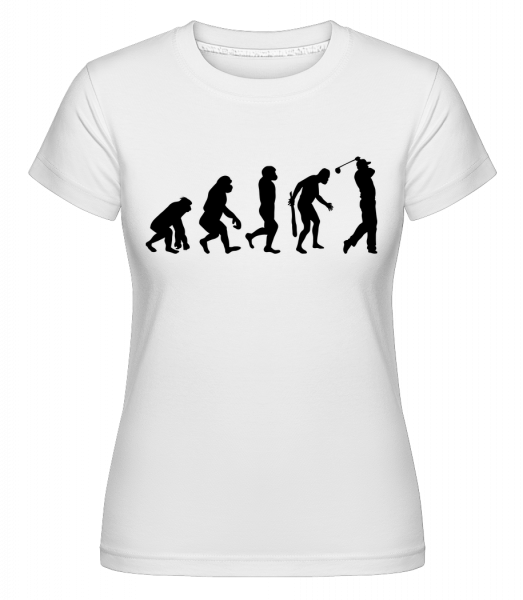 Evolution Of Golf -  Shirtinator tričko pro dámy - Bílá - Napřed