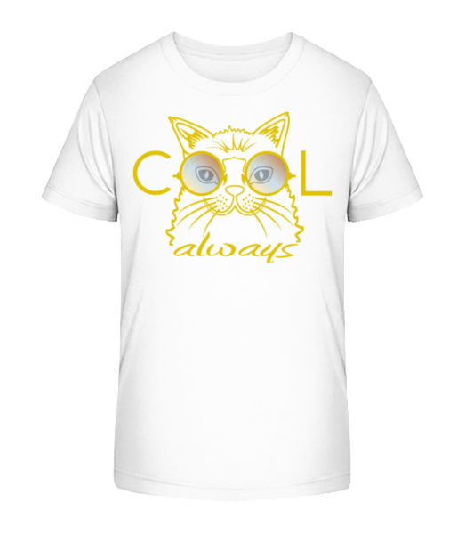 Cool kočka - Detské Bio tričko Stanley Stella - Bílá - Napřed