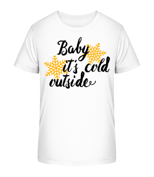 Děťátko je venku zima - Detské Bio tričko Stanley Stella - Bílá - Napřed