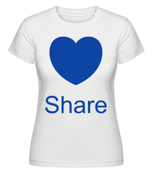 Share Heart -  Shirtinator tričko pro dámy - Bílá - Napřed