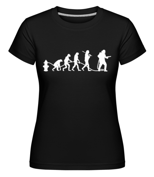 Evolution Firefighter -  Shirtinator tričko pro dámy - Černá - Napřed