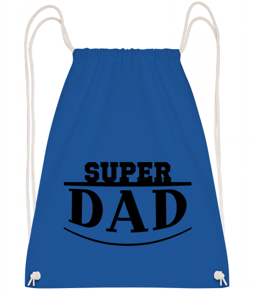 Super Dad Icon - Drawstring batoh se šňůrkami - Královská modrá - Napřed