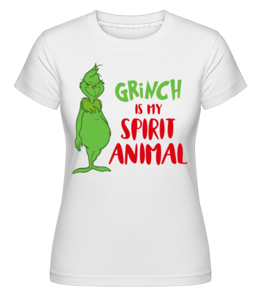 Grinch Is My Spirit Animal -  Shirtinator tričko pro dámy - Bílá - Napřed