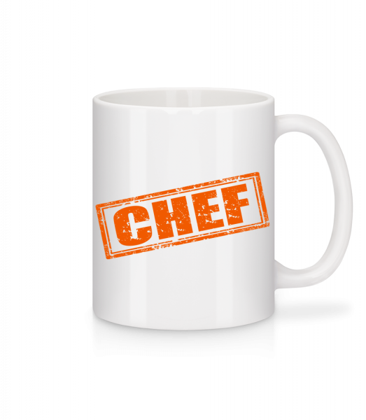 Chef Sign - Keramický hrnek - Bílá - Napřed